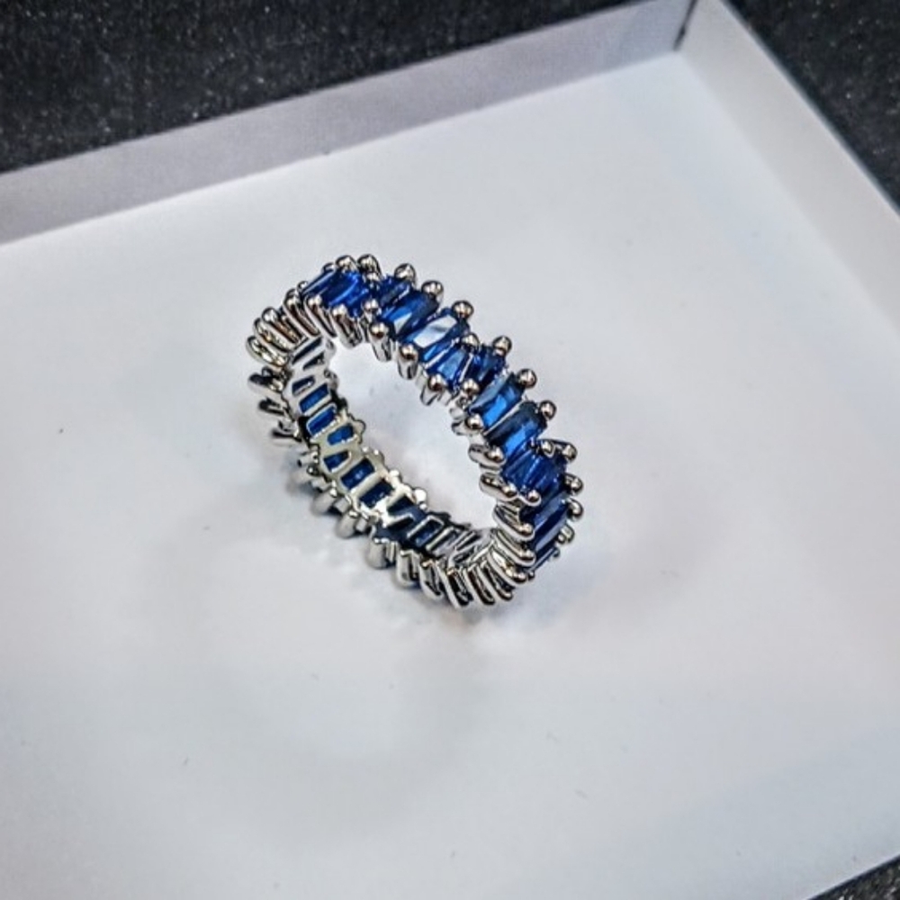 Blue Baggett Cubic Zerconia Band Ring